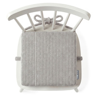 KiddyMoon Sitzerhöhung Für Kinder, Sitzkissen Für Kinderstuhl Mit 10 Cm Höhe, Waschbarem Bezug Und Bindebändern, hellgrau, 33x33x10