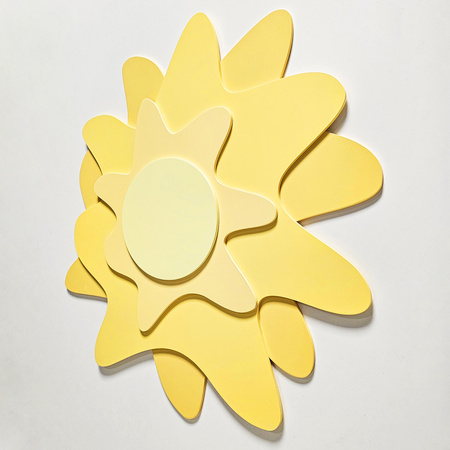 KiddyMoon Wanddekor 3D Wandskulpturen Kinderzimmer Akccessoire Für Kinder Wanddeko, Sonne: Gelb, UNI