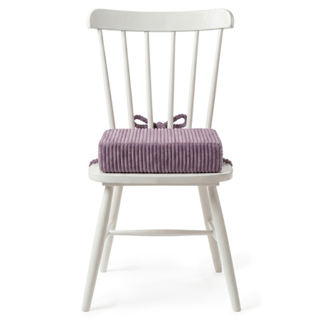 KiddyMoon Sitzerhöhung Stuhl Kind, Sitzkissen Kinderstuhl Mit Abnehmbarem Waschbarem Bezug, Sitzpolster Mit Bindebändern, violett, 33x33x10