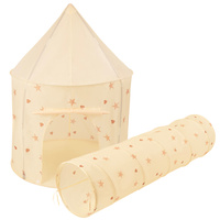 Spielzelt Mit Tunnel Abenteuer Fördert Bewegung Und Kreativität, hellbeige, Tunnel + Spielzelt