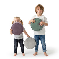 KiddyMoon 3-Teilige Schaumstoff Elements für Kinder Kinderzimmer-Accessoire, grün/hellgrau/violett, Sx3