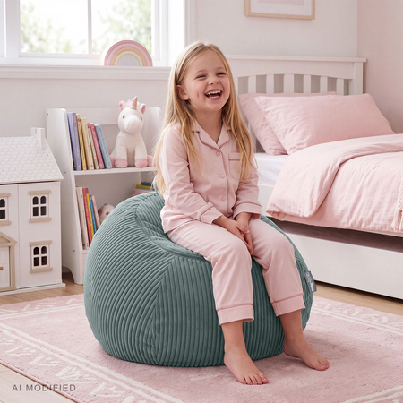 KiddyMoon Kindersitzsack Organizer Polyester mit Reißverschluss Sitzfunktio, grün, Sack