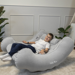 KiddyMoon Sensorischer Stuhl Rocker Für Kinder Sensorische Wippe Mit Pumpe, Grau, L
