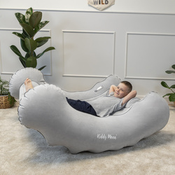 KiddyMoon Sensorischer Stuhl Rocker Für Kinder Sensorische Wippe Mit Pumpe, Grau, L