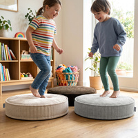 KiddyMoon 3-Teilige Schaumstoff Elements für Kinder Kinderzimmer-Accessoire, hellgrau/beige/braun, Mx3